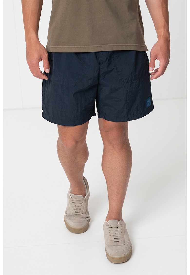 Pantaloni scurti cu talie elastica - Bleumarin