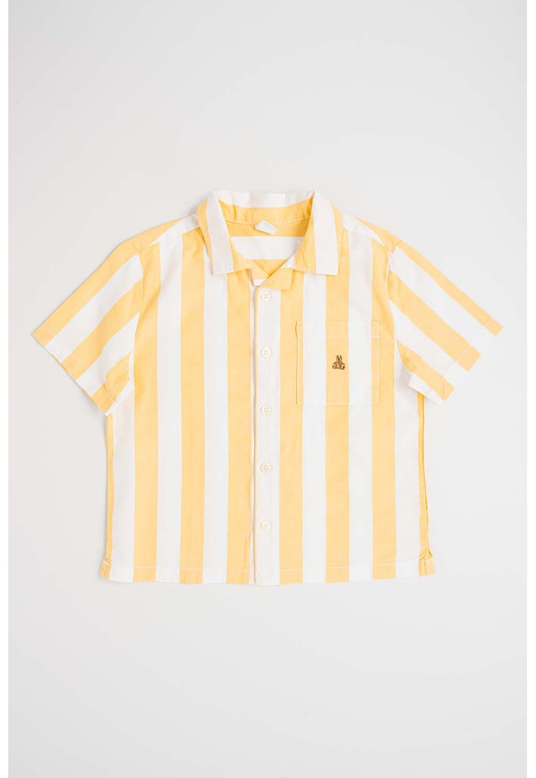 Camasa cu dungi si maneci scurte