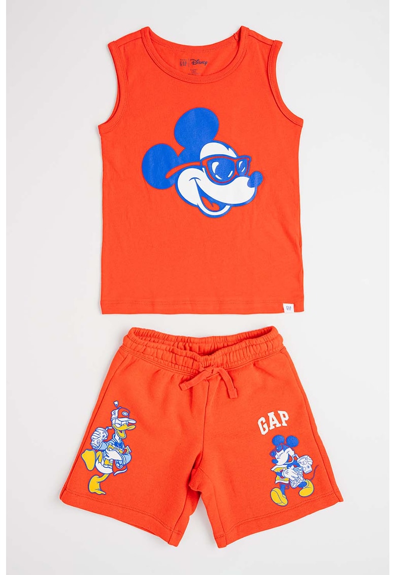 Set de pantaloni scurti si top Mickey Mouse - Rosu