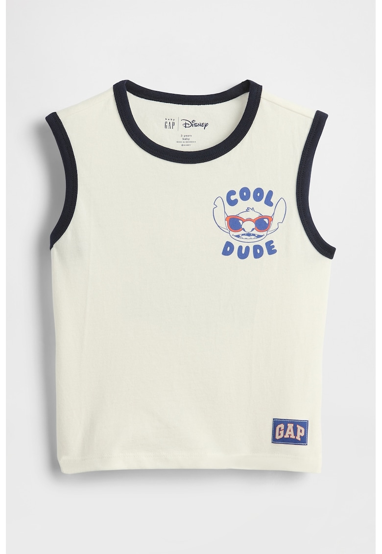 Top fara maneci cu imprimeu