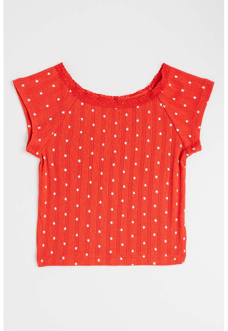 Tricou cu decolteu rotund - Rosu