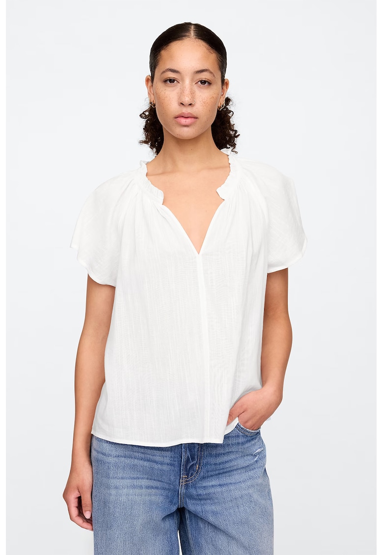 Bluza vaporoasa cu decolteu in V