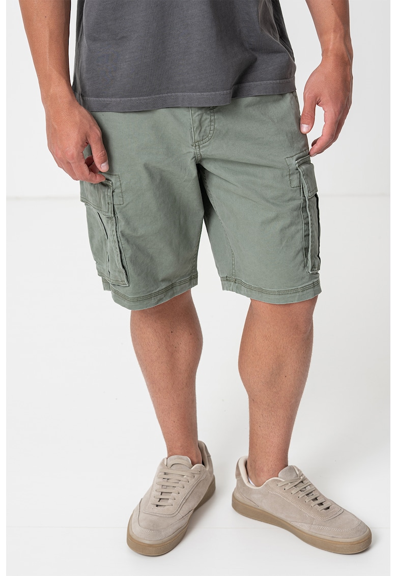 Pantaloni scurti cargo relaxed fit - Verde feriga