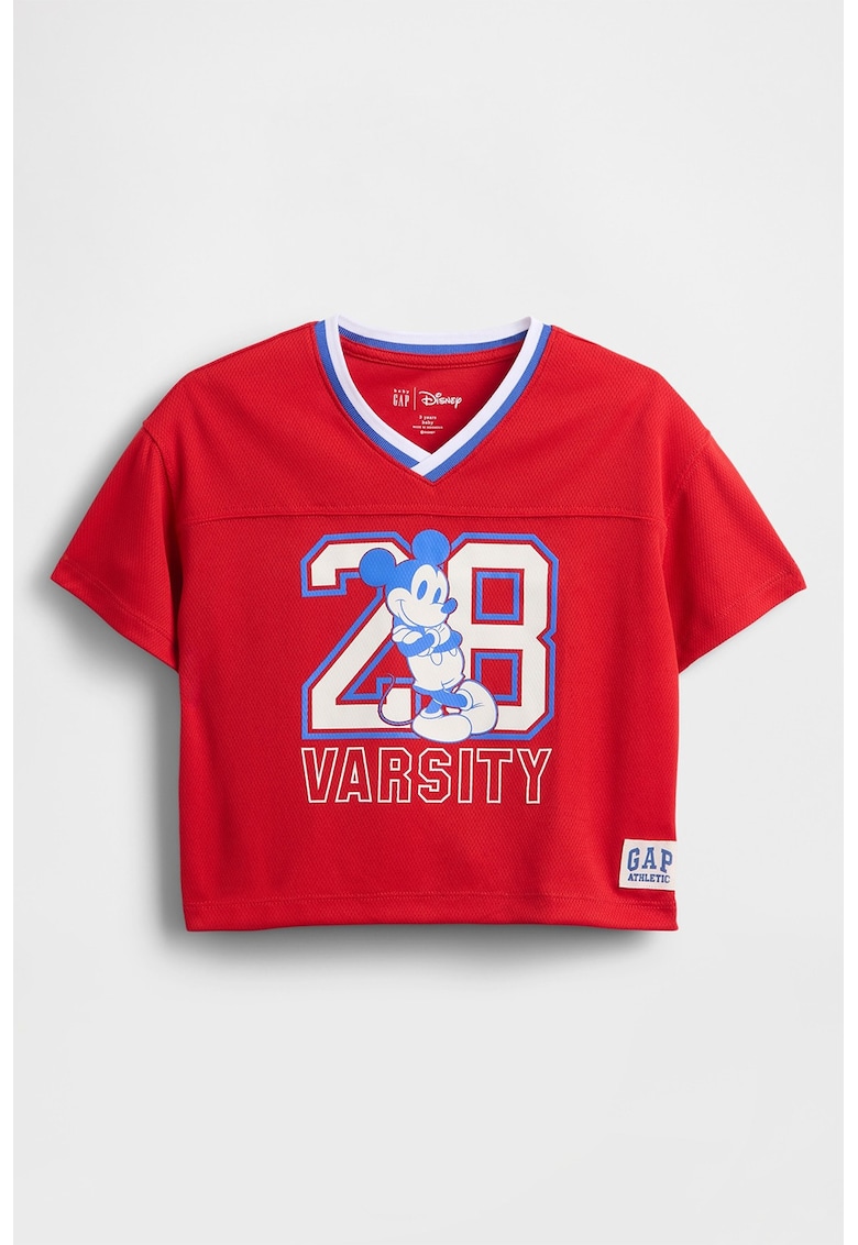 Tricou cu imprimeu si decolteu in V