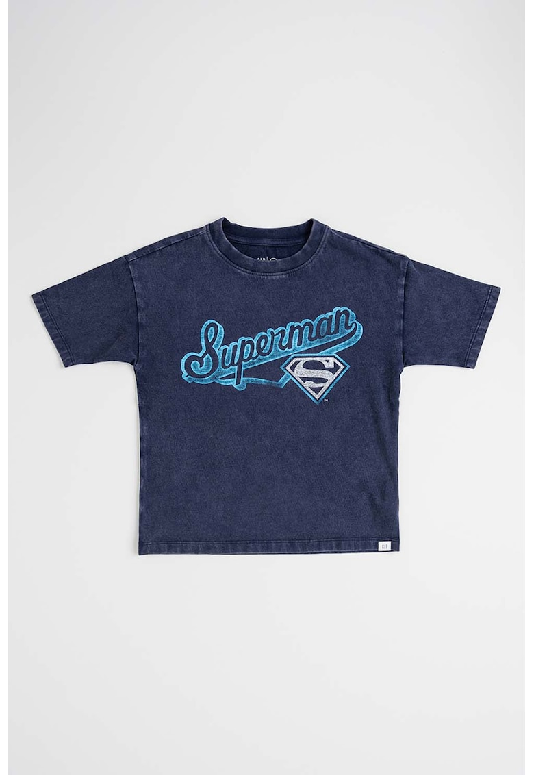 Tricou cu imprimeu superman - Bleumarin