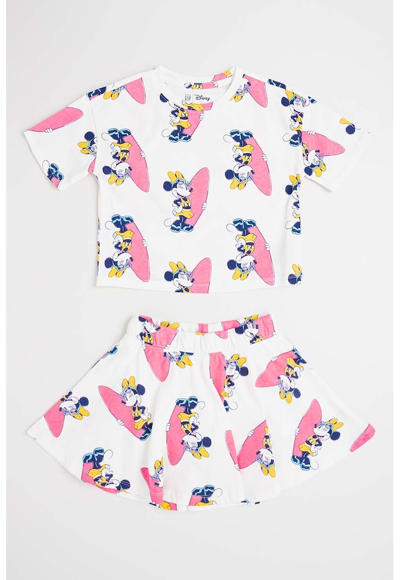 Set de tricou si pantaloni-fusta Minnie Mouse
