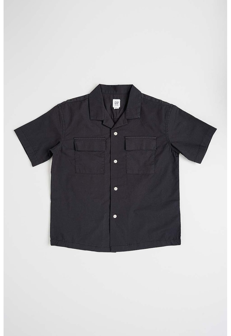 Camasa cu maneci scurte si buzunare pe piept