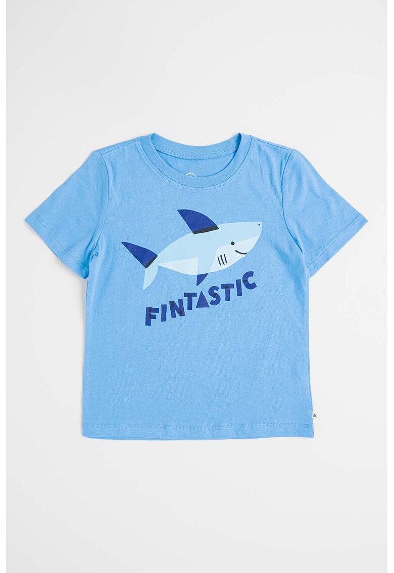 Tricou de bumbac cu imprimeu - Albastru