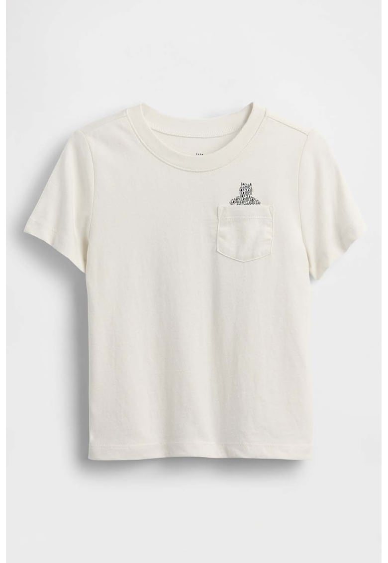 Tricou cu imprimeu pe partea din spate - Alb/Negru