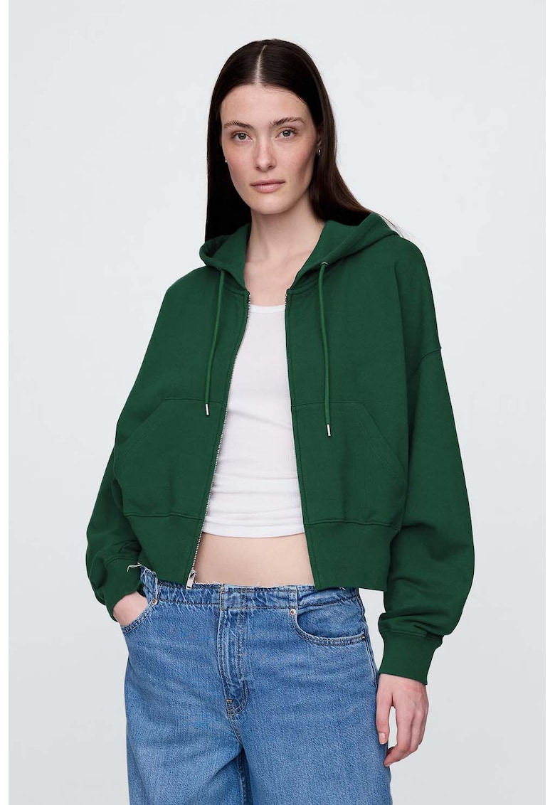 Hanorac cu fermoar si buzunare laterale