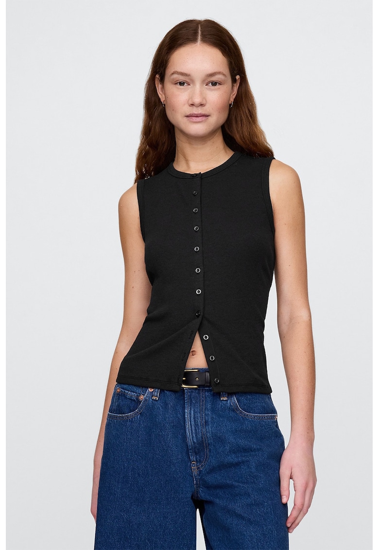 Bluza din amestec de bumbac cu nasturi