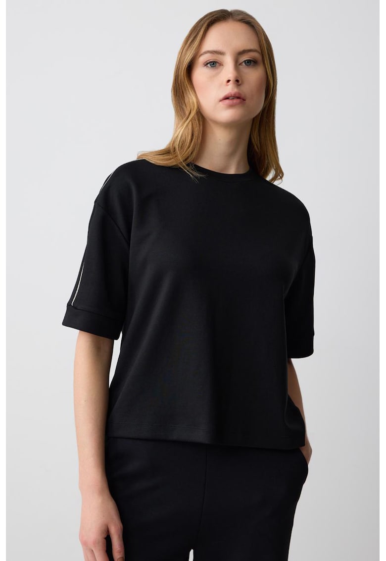 Tricou din amestec de modal cu maneci cazute