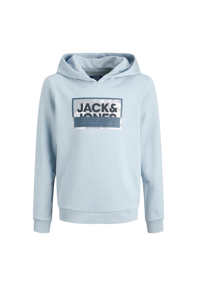 Hanorac JACK &JONES Logan Print Hood JNR 39741 - Albastru