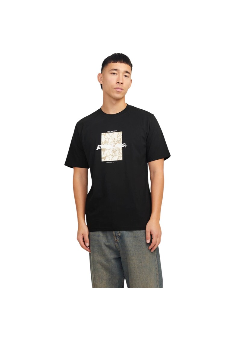 Tricou JACK &JONES Tarmac Camo Front 39875 - Negru