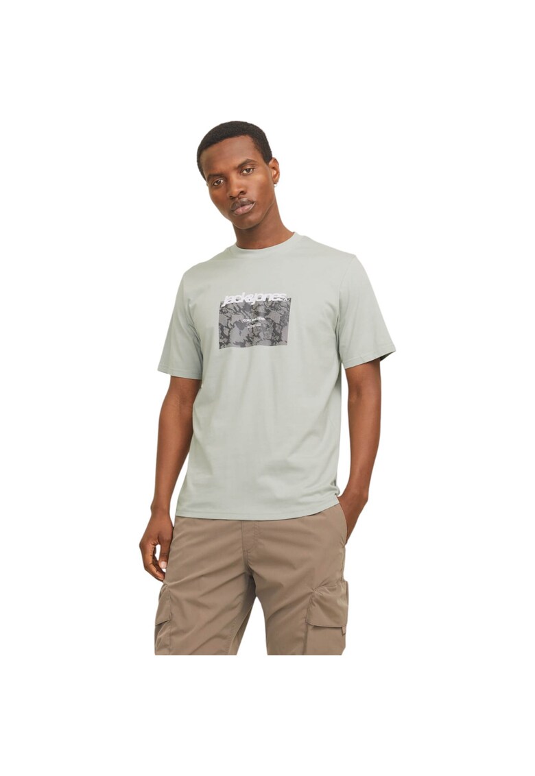 Tricou JACK &JONES Tarmac Camo Front Verde deschis - Verde deschis