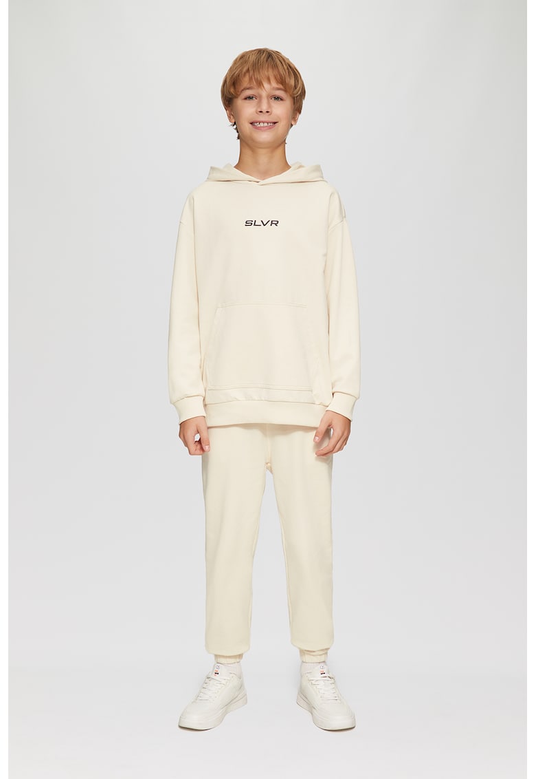 Pantaloni de trening cu imprimeu text