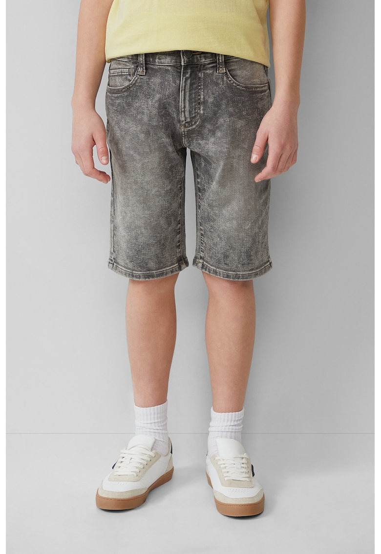 Pantaloni scurti din denim cu aspect decolorat