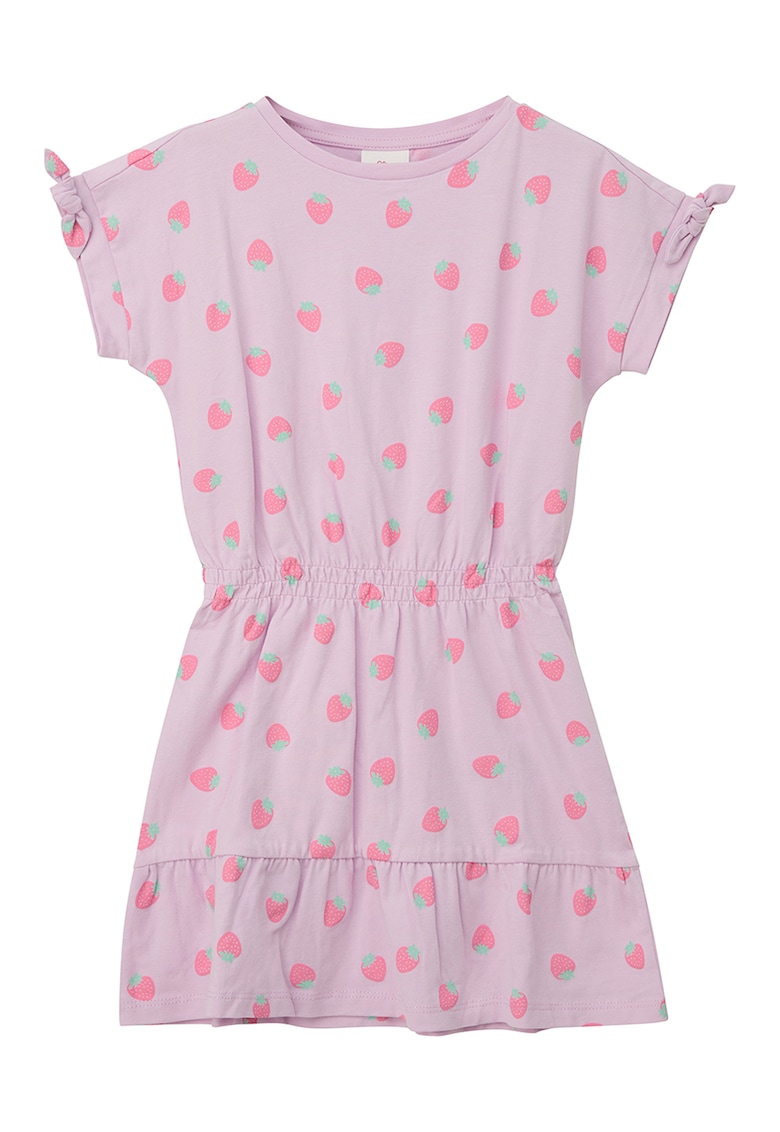 Rochie cu imprimeu si maneci scurte Rochie cu imprimeu si maneci scurte