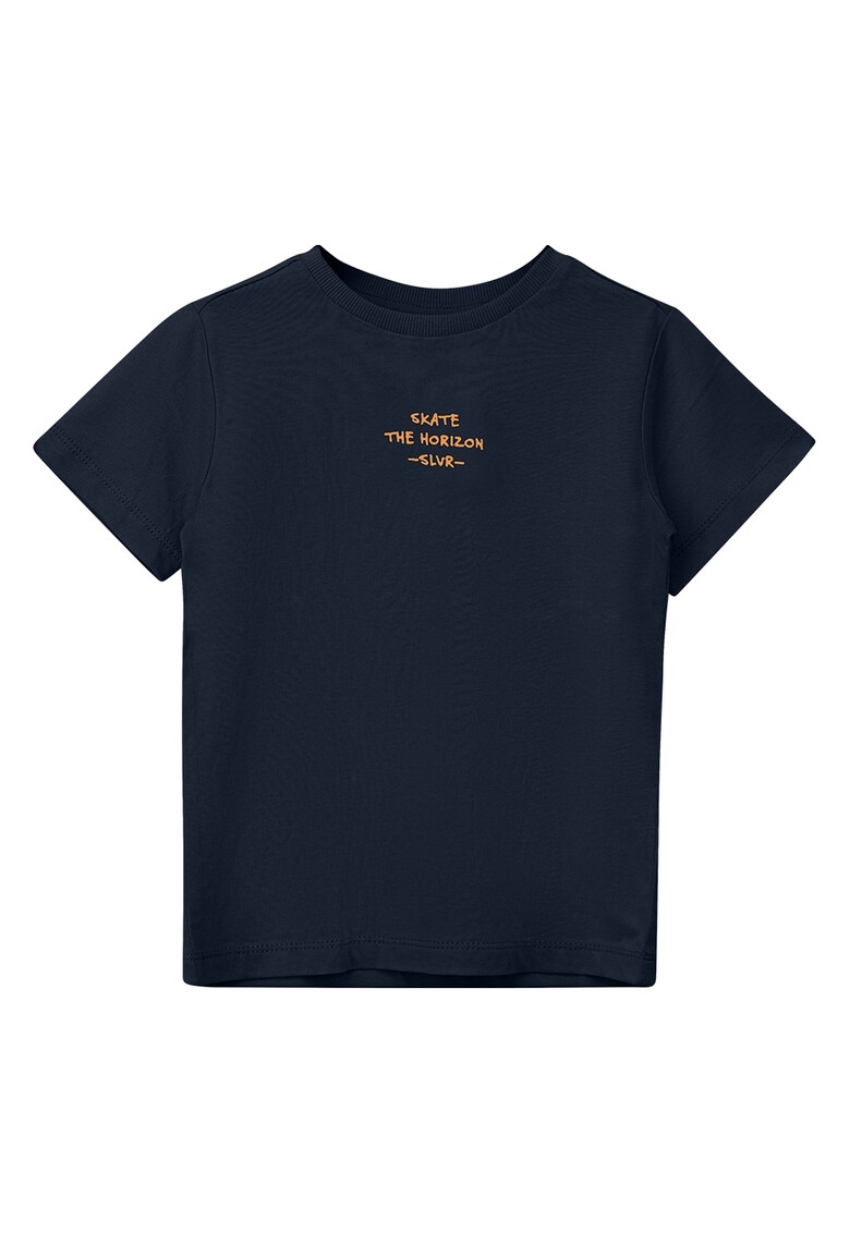 Tricou cu imprimeu grafic pe partea din spate - Albastru ultramarin