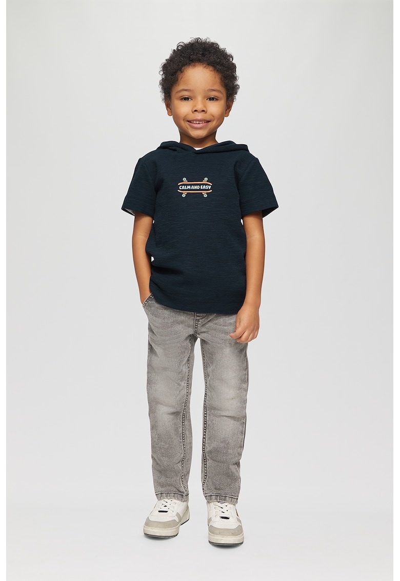 Tricou din amestec de bumbac cu gluga