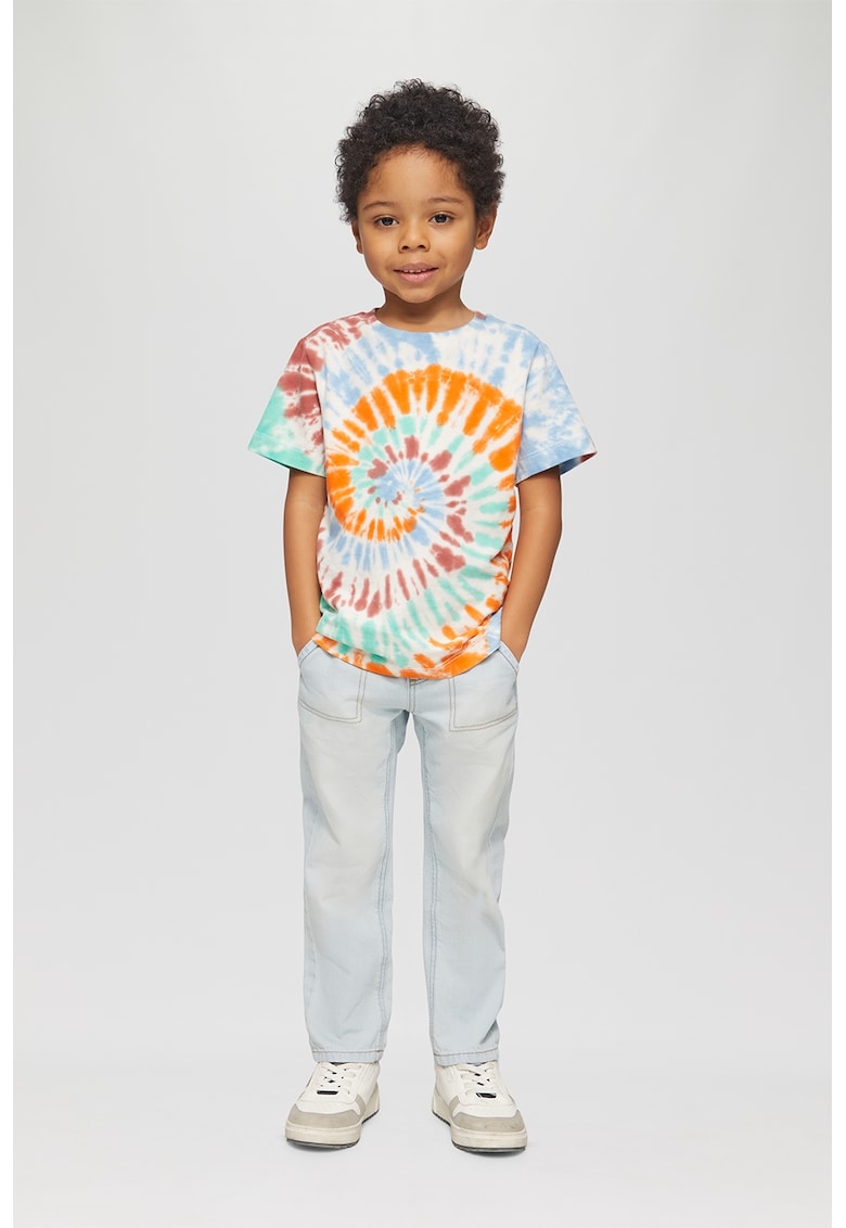 Tricou de bumbac cu model tie-dye