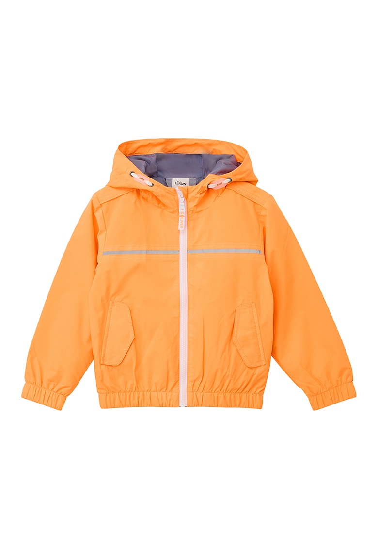 Jacheta cu buzunare cu clapa si gluga