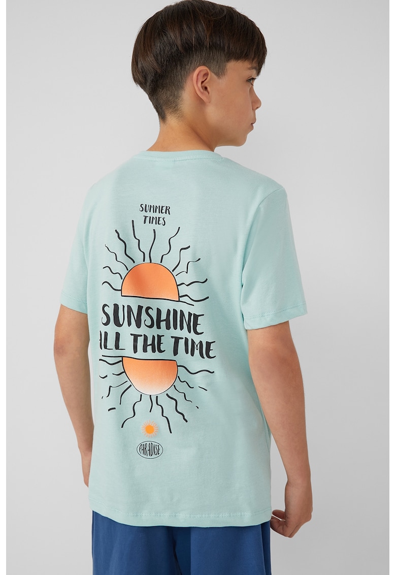 Tricou de bumbac cu imprimeu pe spate