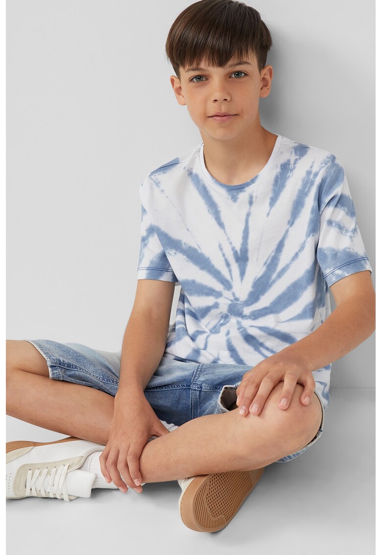 Tricou de bumbac cu model tie-dye