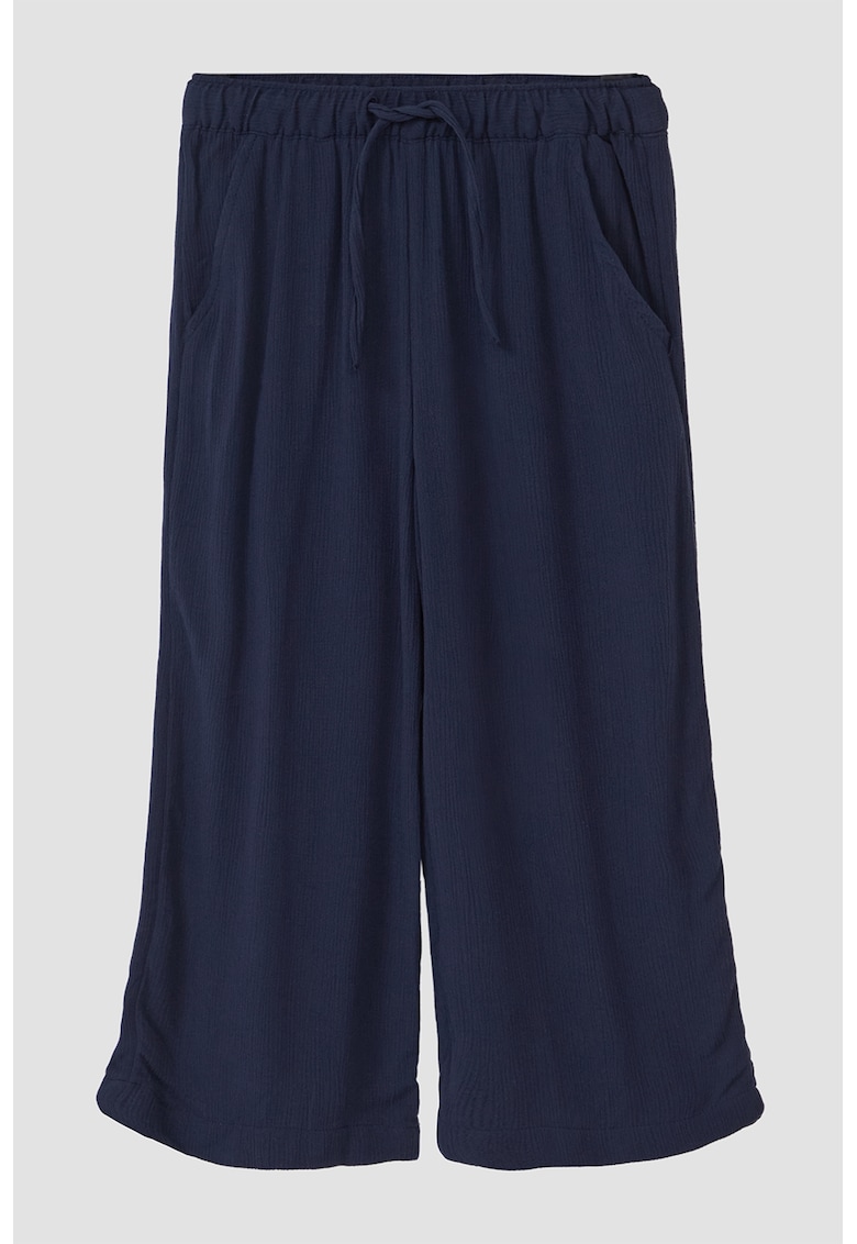 Pantaloni uni cu croiala ampla