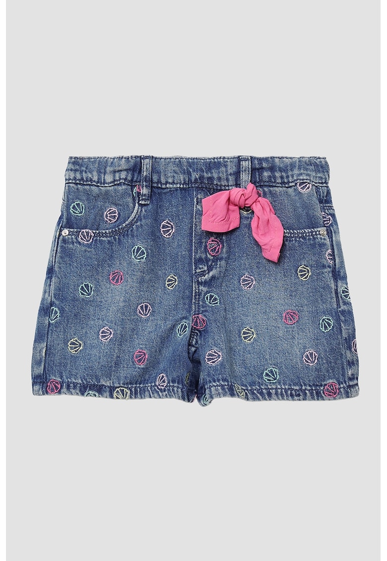 Pantaloni scurti din denim cu detalii brodate
