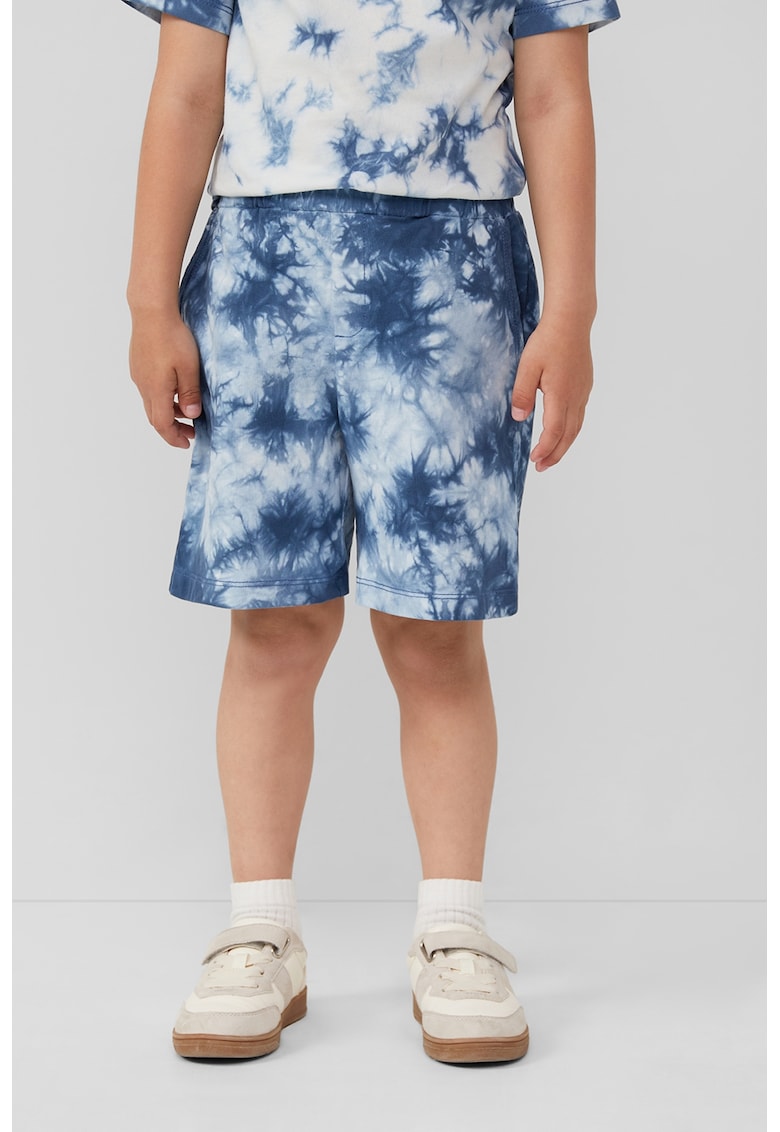 Pantaloni scurti din bumbac cu model tie-dye