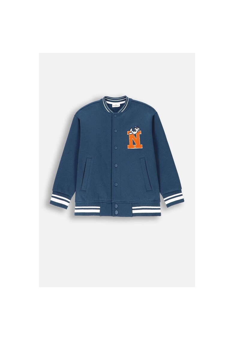 Bluza sport cu buzunare oblice - Albastru