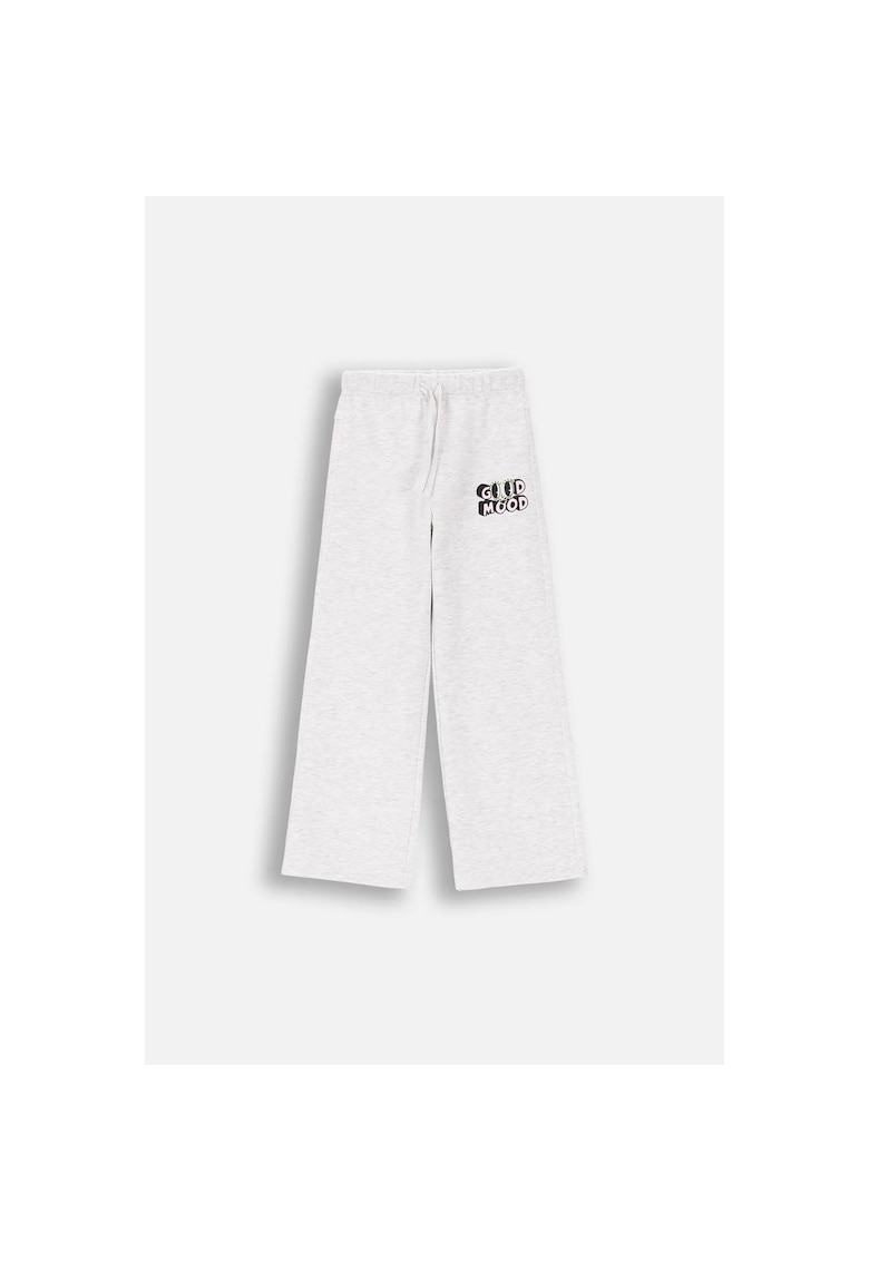 Pantaloni evazati de trening cu talie elastica