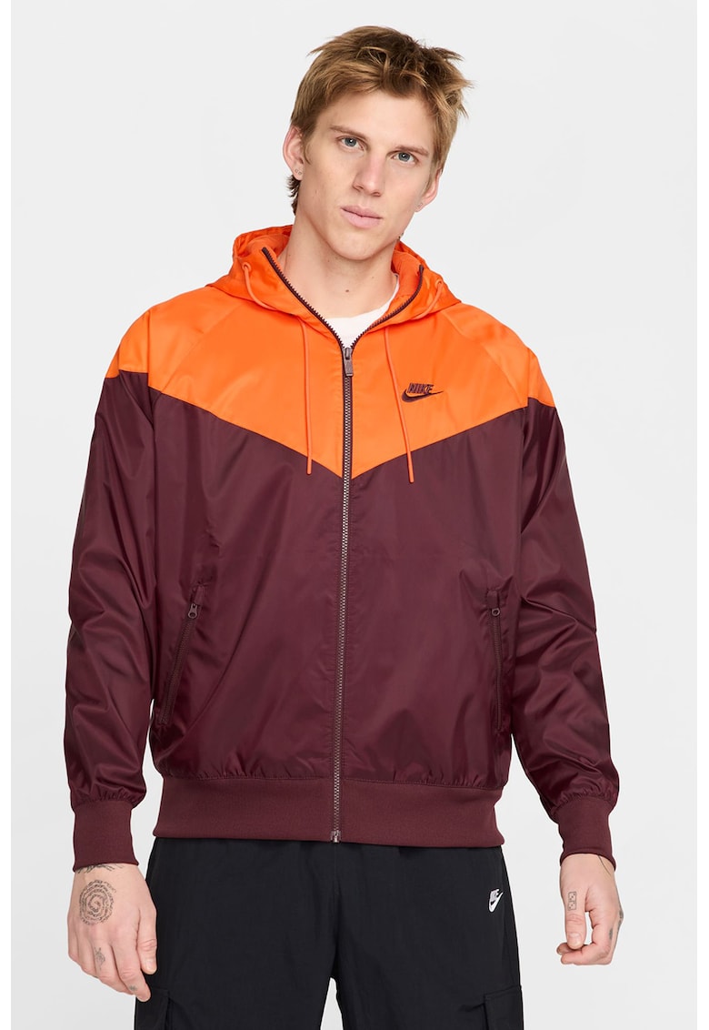 Jacheta cu gluga si aspect contrastant Windrunner Jacheta cu gluga si aspect contrastant Windrunner