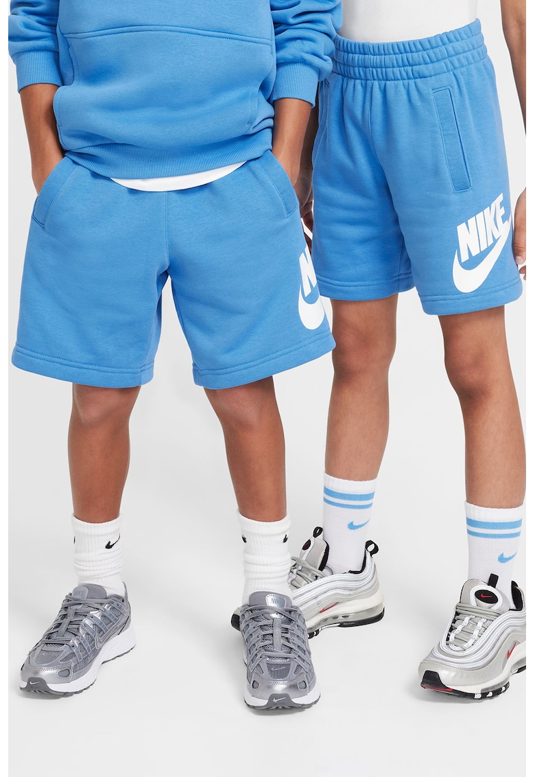 Pantaloni scurti cu buzunare oblice Sportswear Club - Alb/Albastru