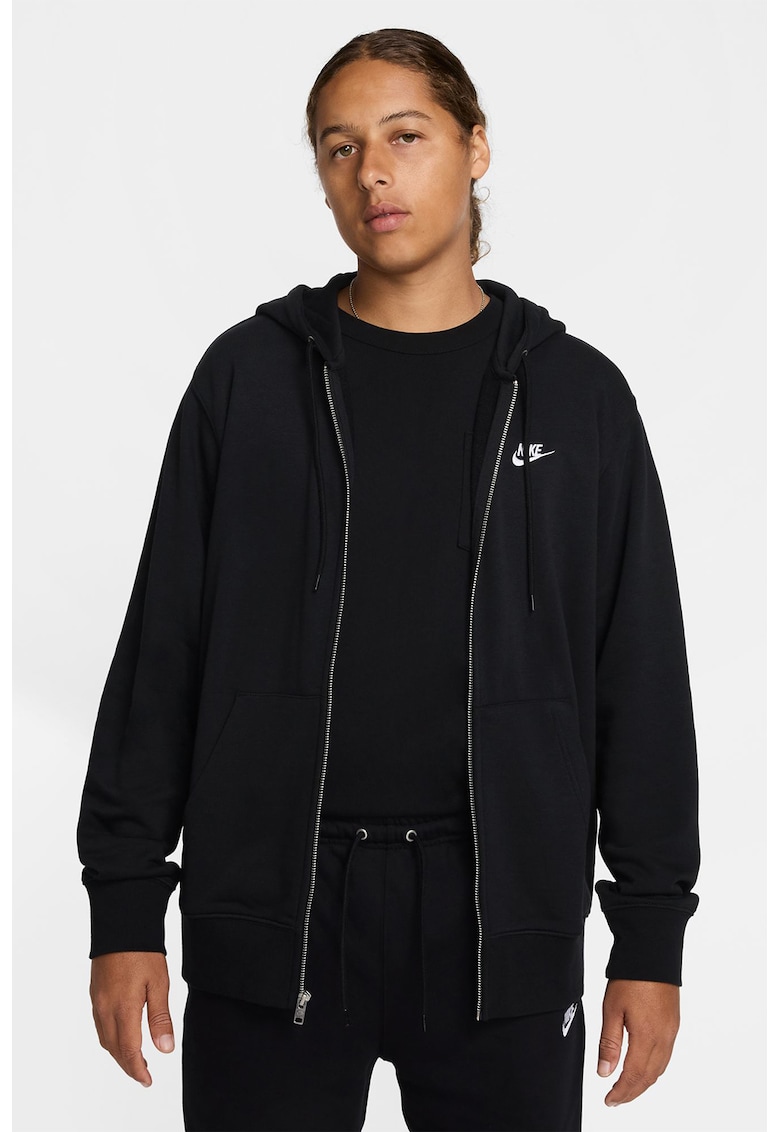 Hanorac din amestec de bumbac cu fermoar Club