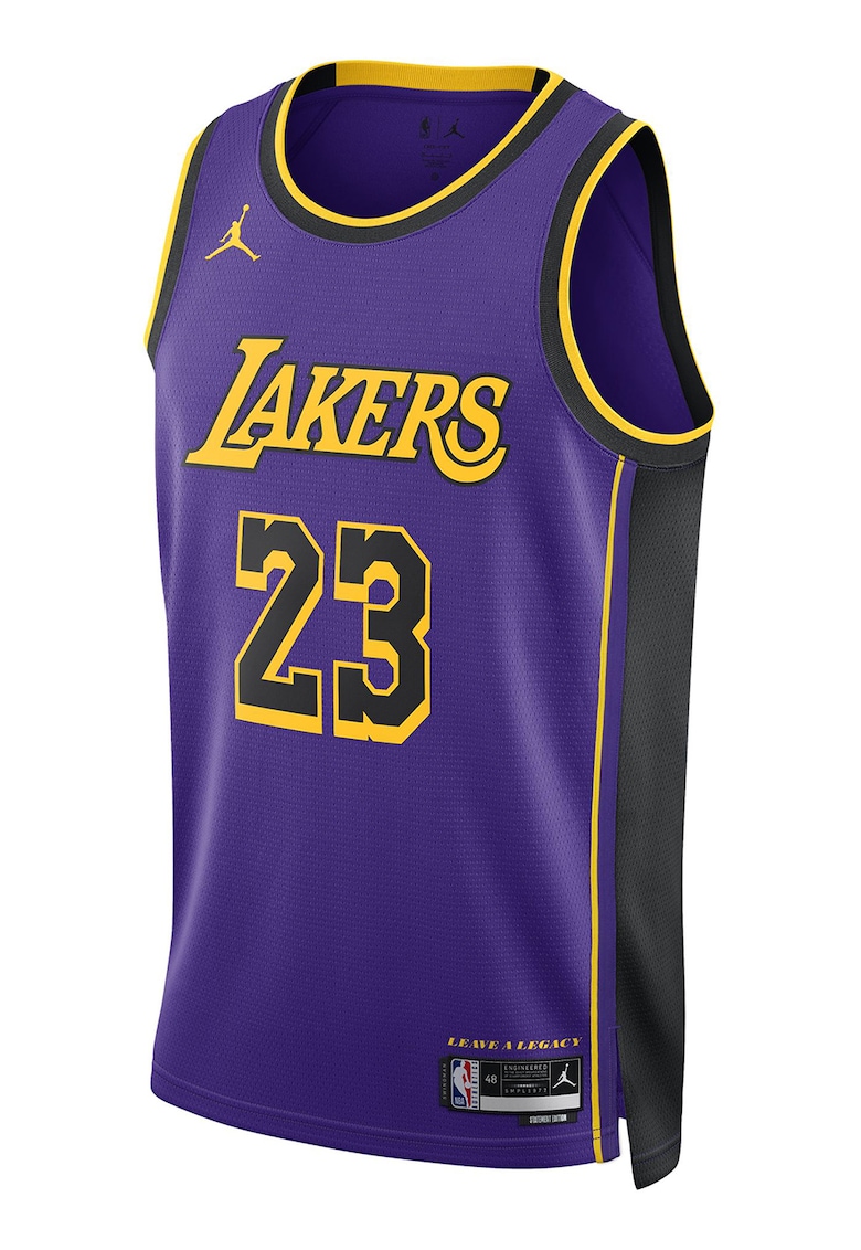 Top pentru baschet Los Angeles Lakers Statement Edition - Negru/Galben/Violet