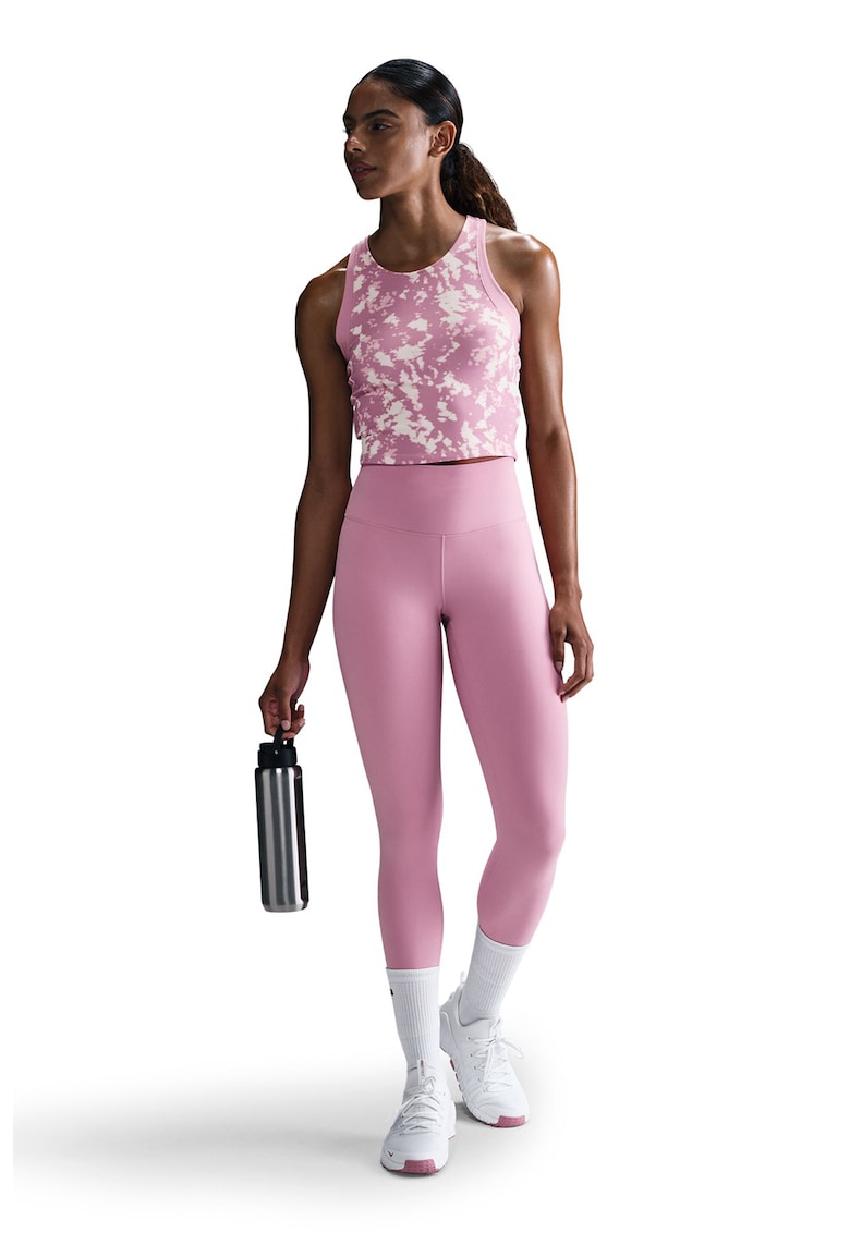 Colanti cu talie inalta si detaliu cu logo fosforescent