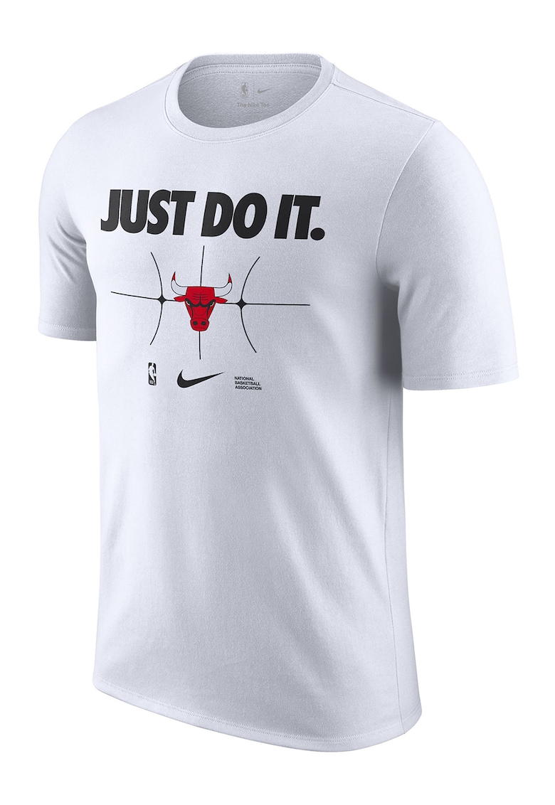 Tricou cambrat pentru baschet Chicago Bulls - Alb optic