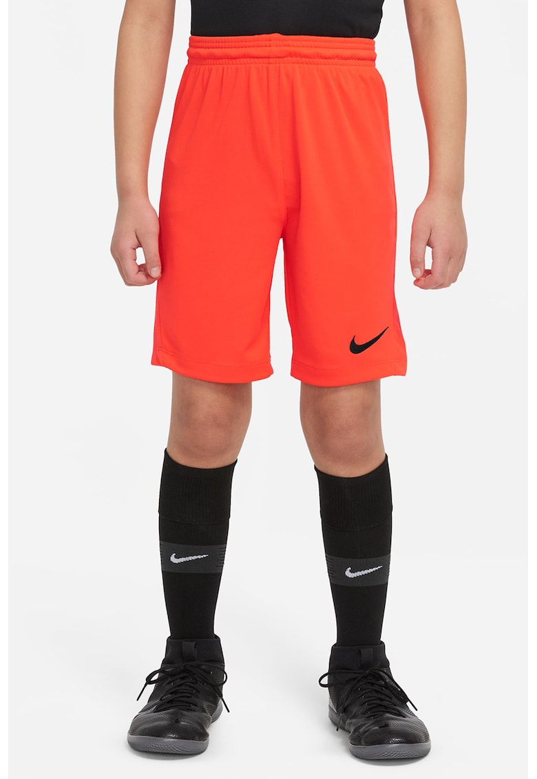 Pantaloni scurti cu tehnologie Dri-FIT pentru fotbal Park III - Negru/Portocaliu