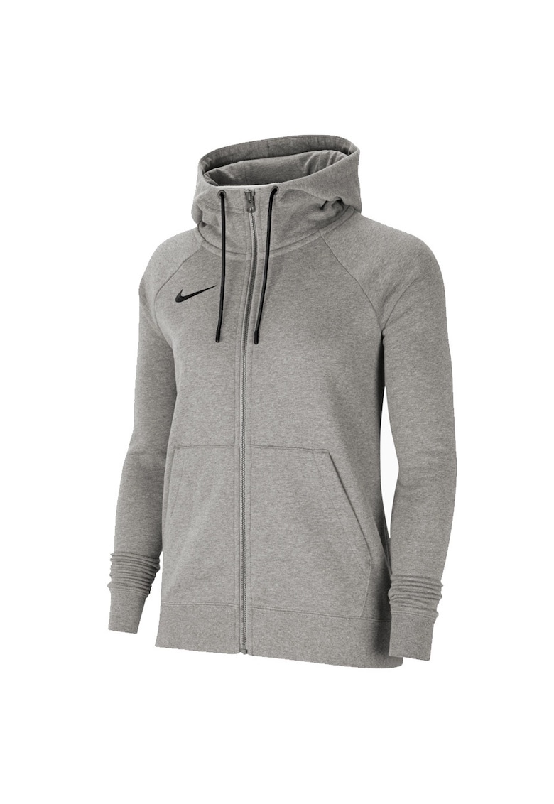 Hanorac dama Park 20 - gri deschis - bumbac si poliester - cu fermoar si gluga -