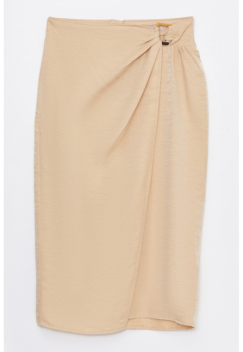 Fusta midi cu model uni