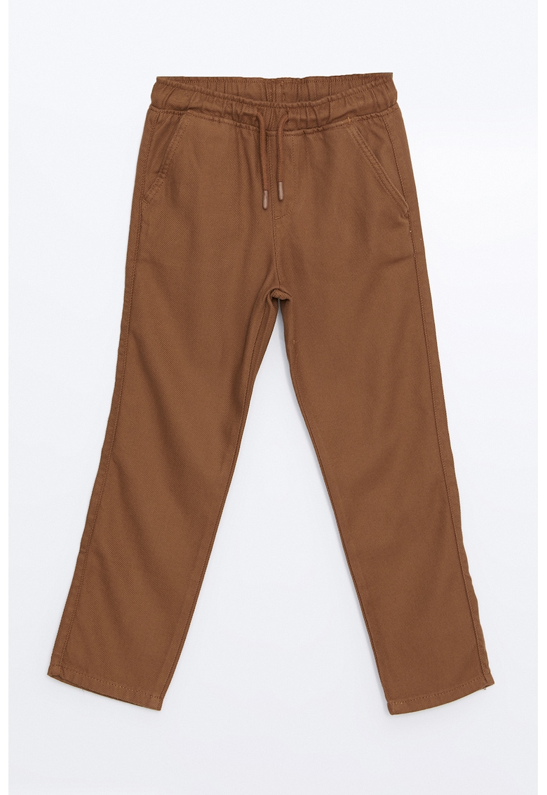 Pantaloni drepti de bumbac cu buzunare oblice