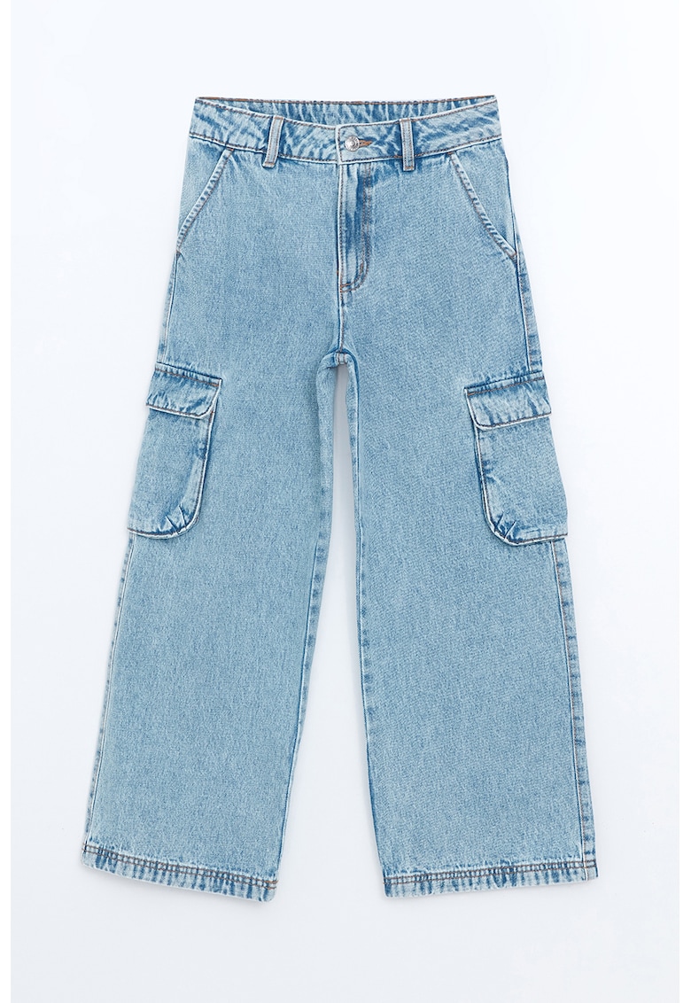 Blugi cargo cu croiala ampla