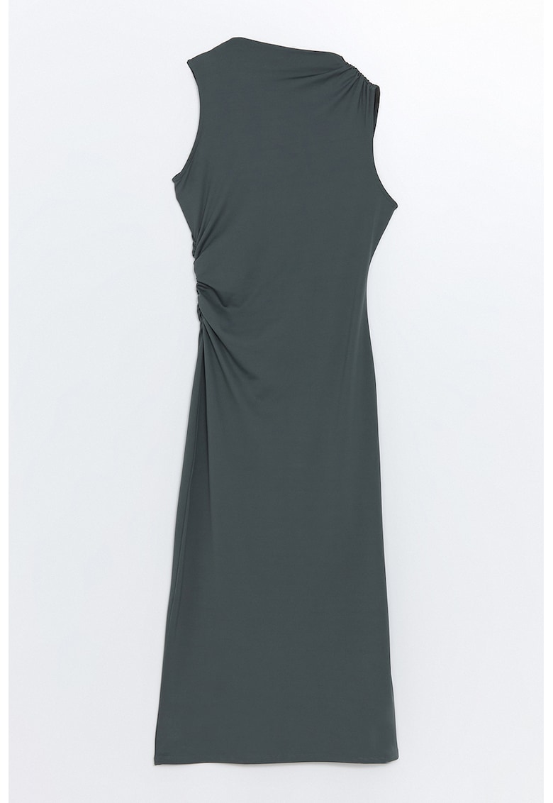 Rochie lunga cambrata cu detaliu drapat