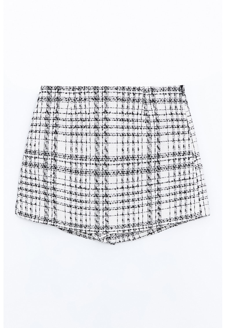 Fusta-pantalon cu model in carouri
