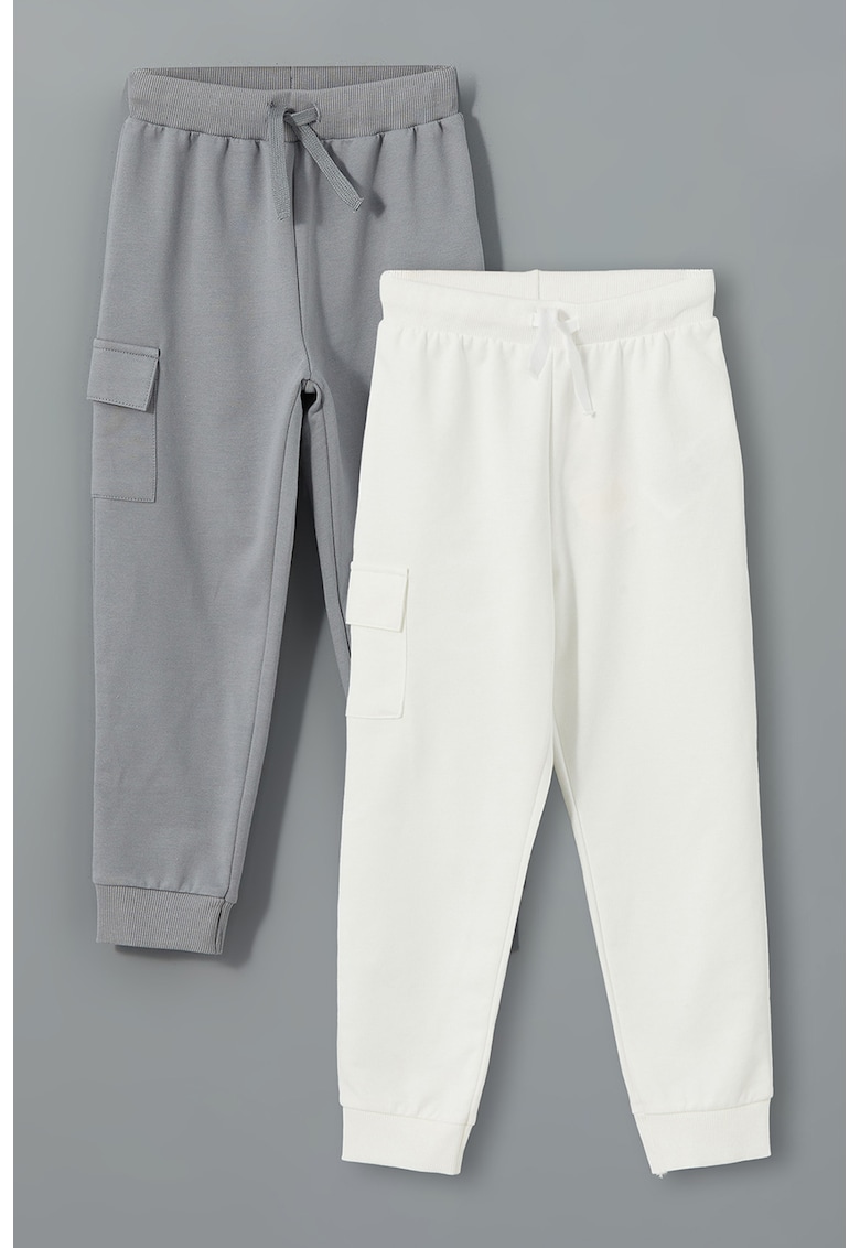 Set de pantaloni de trening uni cu snur - 2 perechi