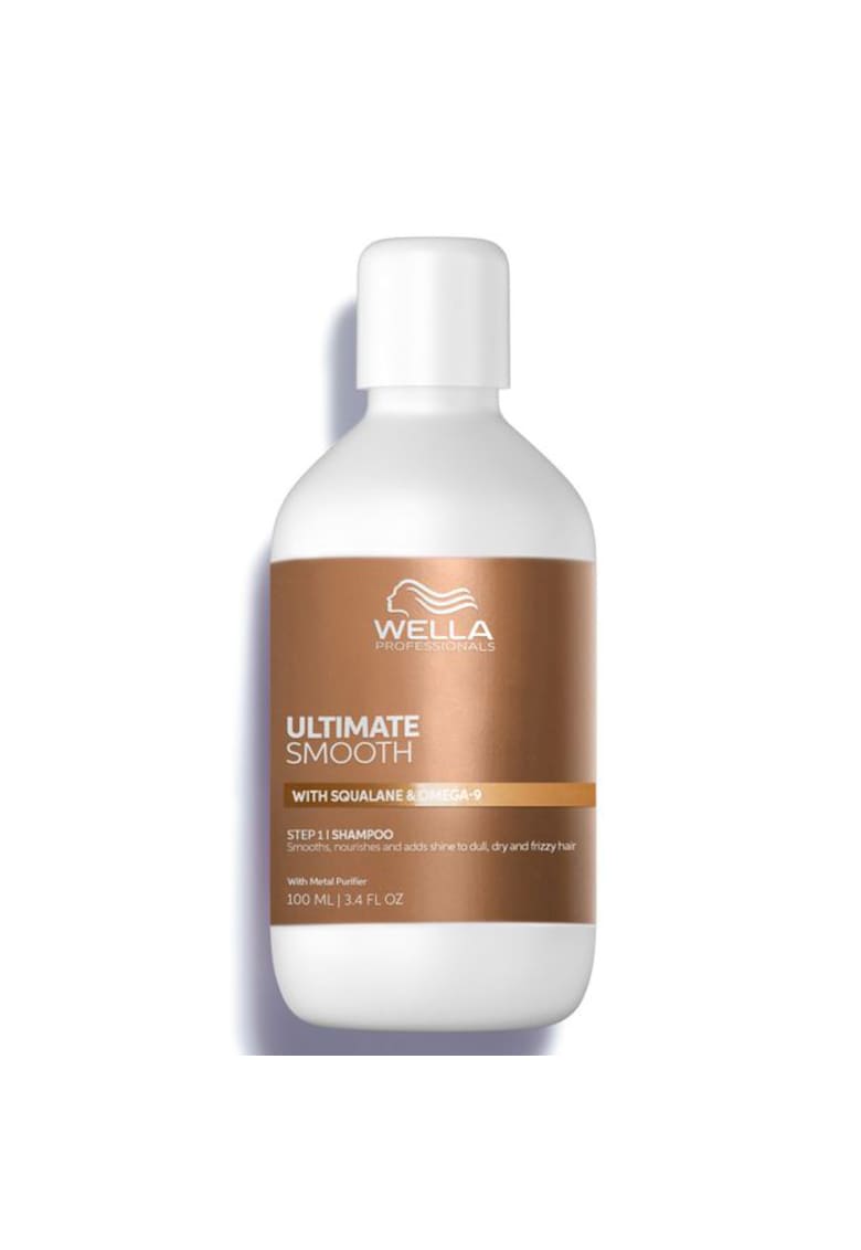 Sampon hidratant pentru par uscat si lipsit de stralucire cu Squalane & Omega 9  Ultimate Smooth cu efect anti-electrizare -