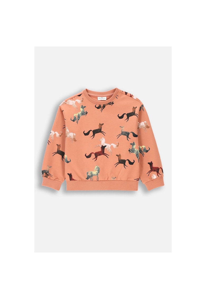 Bluza sport cu imprimeu - Somon