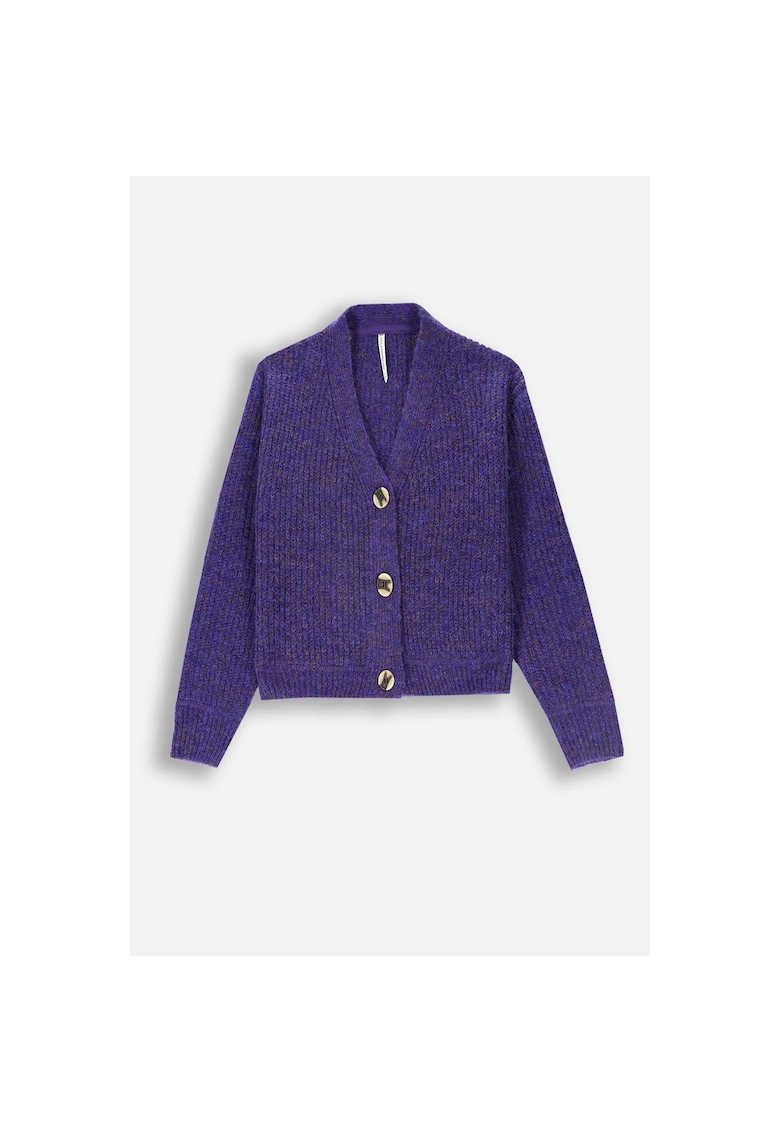 Cardigan cu decolteu in V - Violet